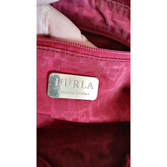 FURLA women's Leather Tote Bag Large Cherry Red - Picture 3 of 10